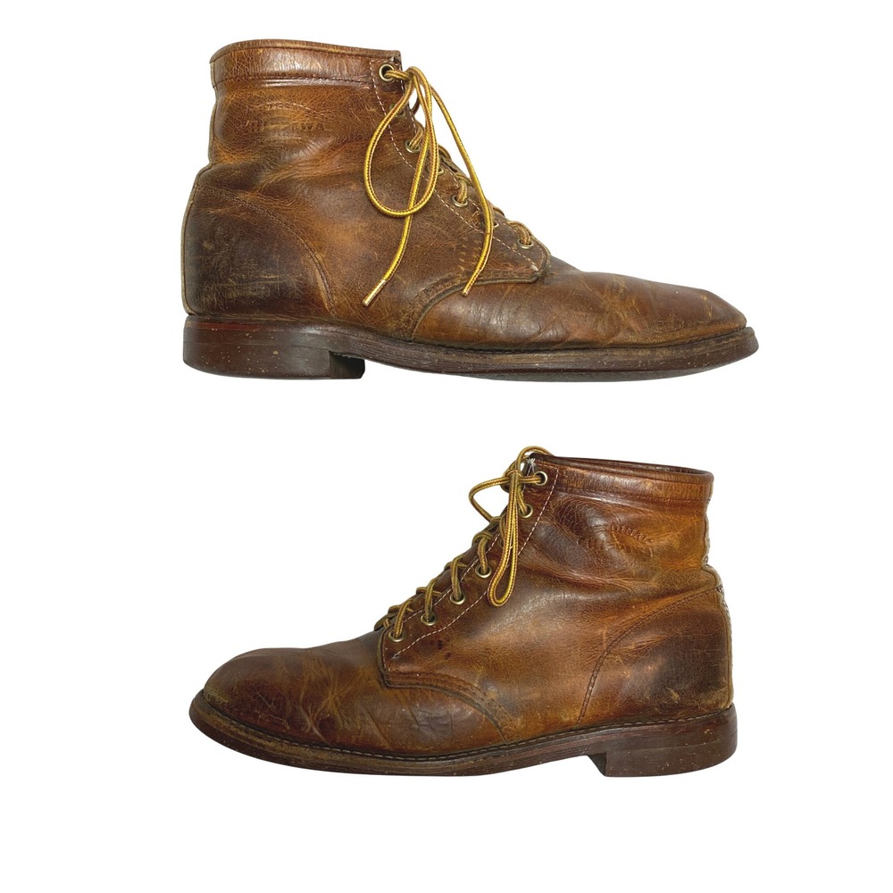 Chippewa Work Boots Mens 10E Brown Leather Handcrafted in USA